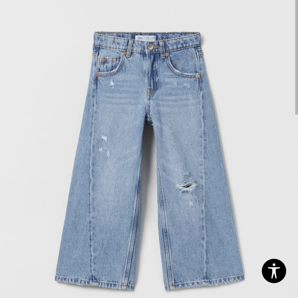 Zara jeans Twisted Wide Leg Barrel fit